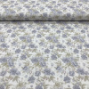 Miniatura de foto de Piqué blanco estampado flores azul celeste