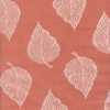 Miniatura de foto de Mantelería teja, estampado hojas blancas