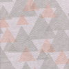 Miniatura de foto de Loneta fondo blanco estampado triángulos naranja y gris