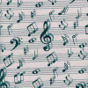 Miniatura de foto de Mantel resinado notas musicales gris