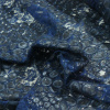 Miniatura de foto de Tul bordado lentejuelas y cordone azul marino