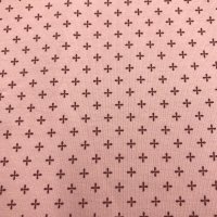 Miniatura de foto de Punto sudadera con elastan estampado geo rosa y granate