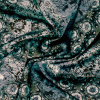 Miniatura de foto de Satén estampado hojarasca gris marron y negro