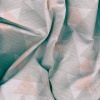 Miniatura de foto de Loneta fondo blanco estampado triángulos naranja y gris