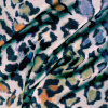 Miniatura de foto de Satén estampado leopardo animal print multicolor