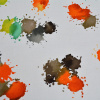 Miniatura de foto de Patchwork fondo blanco manchas naranjas y verdes