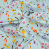 Miniatura de foto de Algodón azul empolvado estampado digital flor pequeña multicolor