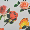 Miniatura de foto de Gasa estampada fondo blanco rosas rojas grandes