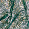 Miniatura de foto de Patchwork edificios de ciudades de EEUU gris y beige