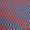 Miniatura de foto de Popelín estampado digital azul marino flor roja