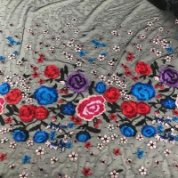 Miniatura de foto de Tul bordado flores multicolor