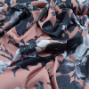 Miniatura de foto de Raso estampado floral  rosa palo y gris