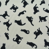 Miniatura de foto de Satén elastico estampado gatos crudo y negro