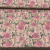 Miniatura de foto de Viyela estampado digital flores rosa palo, verde, granate