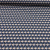 Miniatura de foto de Punto seda estampado geometrico azul y rosa