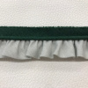 Miniatura de foto de Cinta bies fruncido algodón verde y gris 25mm