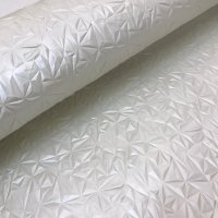 Miniatura de foto de Polipiel textura geométrica blanco nacarado