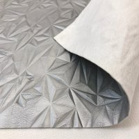Miniatura de foto de polipiel textura geométrica gris plata