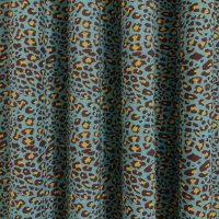 Miniatura de foto de Loneta estampado digital piel leopardo azul