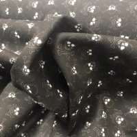 Miniatura de foto de Algodón estampado calaveras negro