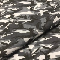 Miniatura de foto de Algodón estampado camuflaje gris