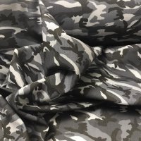 Miniatura de foto de Algodón estampado camuflaje gris