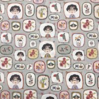 Miniatura de foto de Algodón percal estampado Frida Kahlo infantil