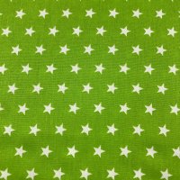 Miniatura de foto de Popelín estampado estrellas 9mm. verde lima 