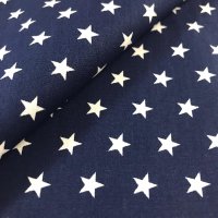 Miniatura de foto de Popelín estampado estrellas  9mm. marino 