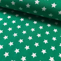 Miniatura de foto de Popelín estampado estrellas 9mm. verde