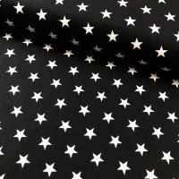Miniatura de foto de Popelín estampado estrellas 9mm. negro