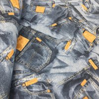 Miniatura de foto de Loneta estampado patchwork jeans