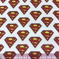 Miniatura de foto de Popelín estampado escudo Superman