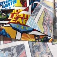 Miniatura de foto de Popelín estampado comic Liga de la Justicia DC.