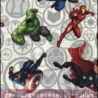 Miniatura de foto de Popelín estampado Avengers de Marvel. 