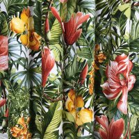 Miniatura de foto de Loneta estampado flores tropicales