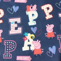 Miniatura de foto de Popelín estampado Pepa Pig azul