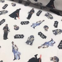 Miniatura de foto de Popelín estampado Star Wars personajes