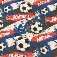 Miniatura de foto de Popelín estampado football paint