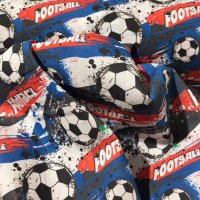 Miniatura de foto de Popelín estampado football paint