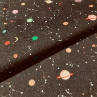 Miniatura de foto de Popelín estampado constelaciones y planetas