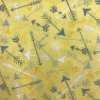 Miniatura de foto de Franela estampado de flechas gris y amarillo