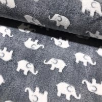 Miniatura de foto de Coralina jacquard elefantes gris