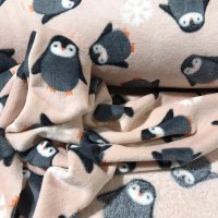 Miniatura de foto de Coralina jacquard pingüinos fondo rosa pálido