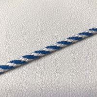 Miniatura de foto de Cordón trenzado bicolor 5mm azulón y blanco