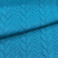 Miniatura de foto de Punto sudadera jacquard azul turquesa