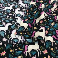 Miniatura de foto de Popelín estampado unicornios multicolor