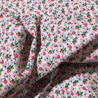 Miniatura de foto de Popelín estampado flor mini fucsia y rosa