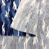 Miniatura de foto de Algodón estampado camuflaje azul