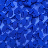 Miniatura de foto de Gasa con flores en relieve azulón